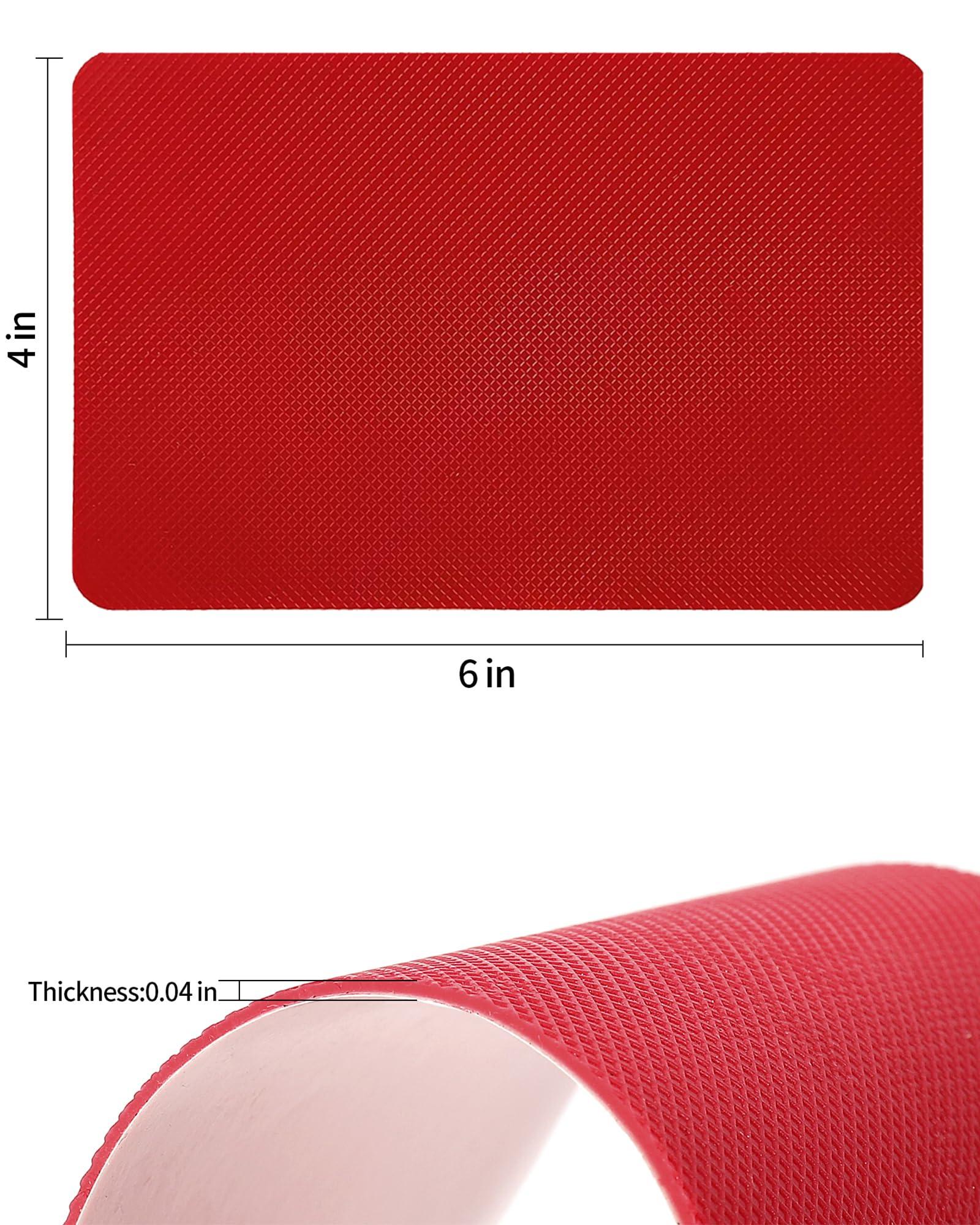CZBYXA12 CZBYXA12 Red Bottom Shoe Protector,Self-Adhesive Red Bottoms Sole Protector Compatible with Christian Louboutin High Heels,Gel Red Bottom Protectors for Men Womens(6\"x4\" Red-2Pairs)