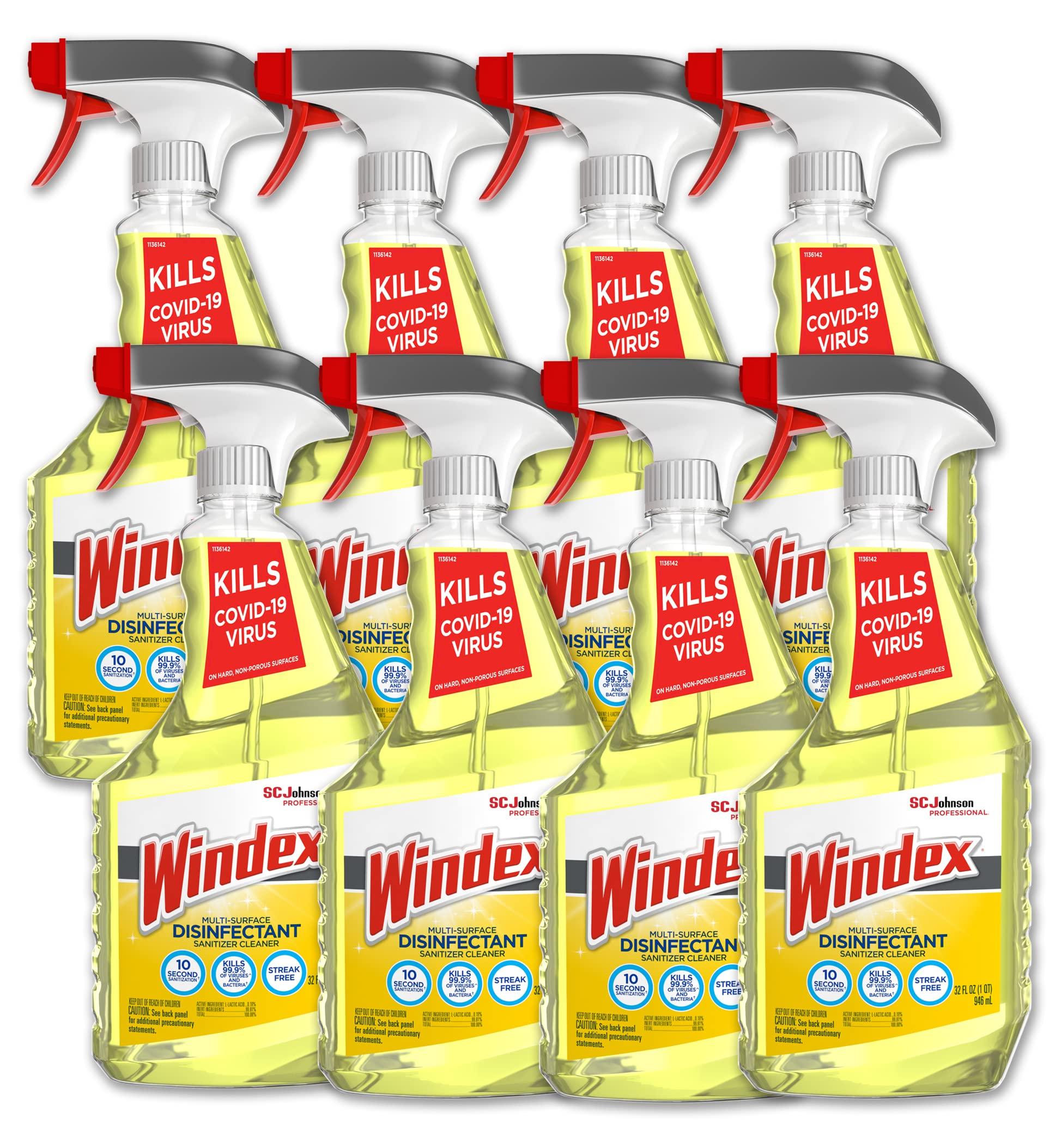 SC Johnson Professional Windex Windex Disinfectant Surface Cleaner 32oz, 32 Fl Ounce