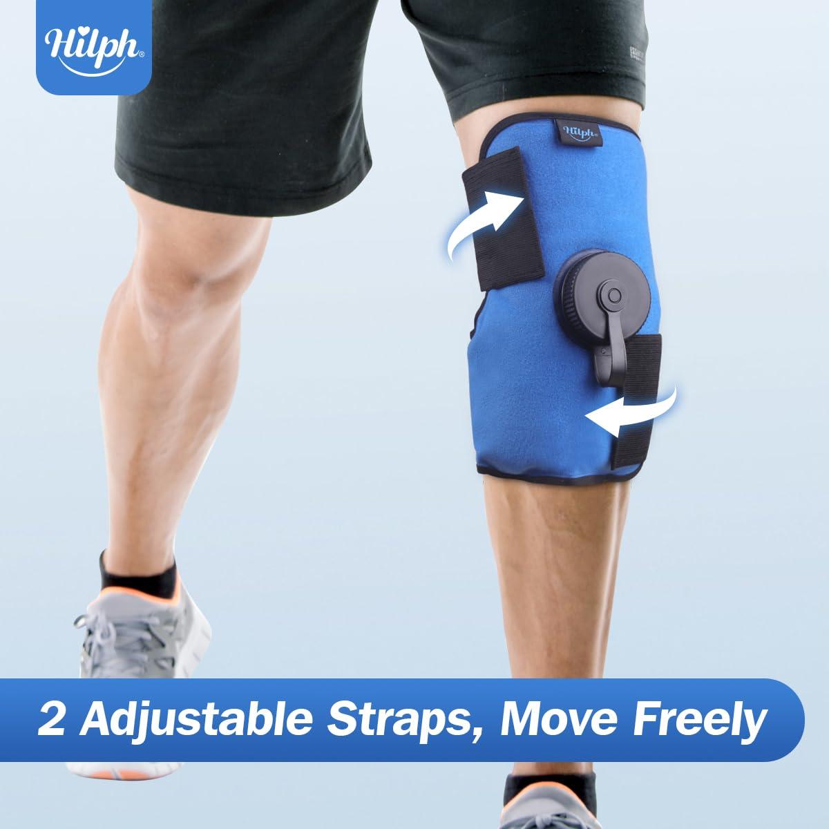Hilph Hilph Knee Ice Pack Wrap with 2 Gel Pad and Ice Bag for Knee Injuries Reusable