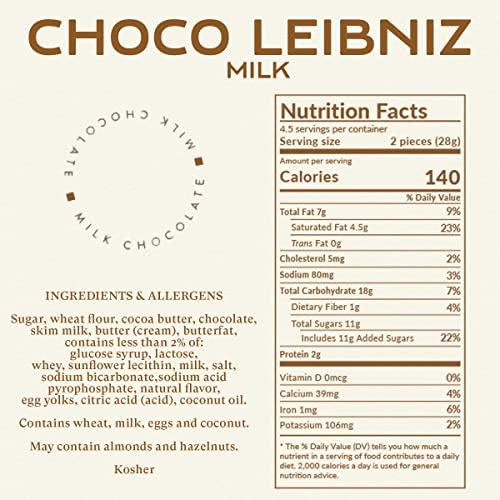 Bahlsen Bahlsen Choco Leibniz Milk Cookies (12 boxes) - Leibniz Butter Biscuits topped with a thick layer of European Chocolate - 4.4 oz boxes