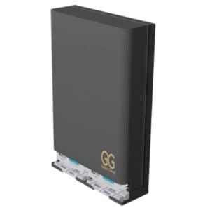 GG Golden Group International Tampon & sanitary napkin free vending dispenser for public restroom, steel cabinet with lock, wall mountable, gray SD9000GY