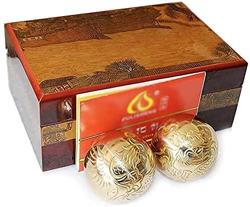 ZHANGDONG ZHANGDONG Baoding Balls Chinese Exercise Balls Stress Balls for Adults Chinese Health Exercise Stress BallsChinese Meditation BallCopper Ball Carving Dragon and Phoenix Collection with Gift B