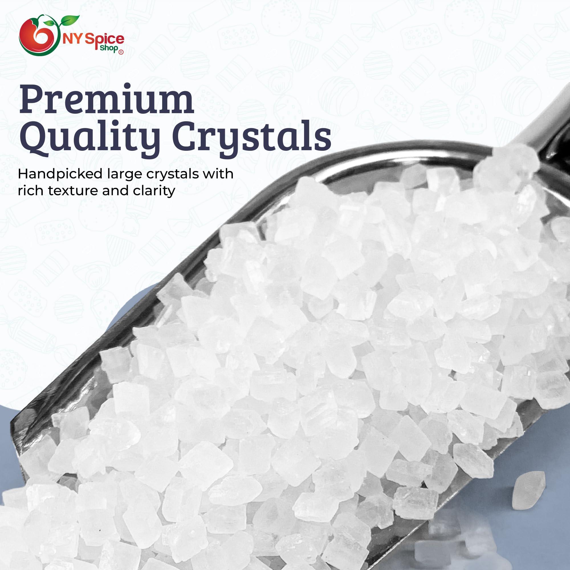 NY Spice Shop NY SPICE SHOP Rock Crystal Sugar 1.7 Pound (27.2 Ounce) Jar Rock Candy Crystals Sugar Rocks Whole Sugar Crystals Rock Candy Rock Sugar for Tea, Cakes