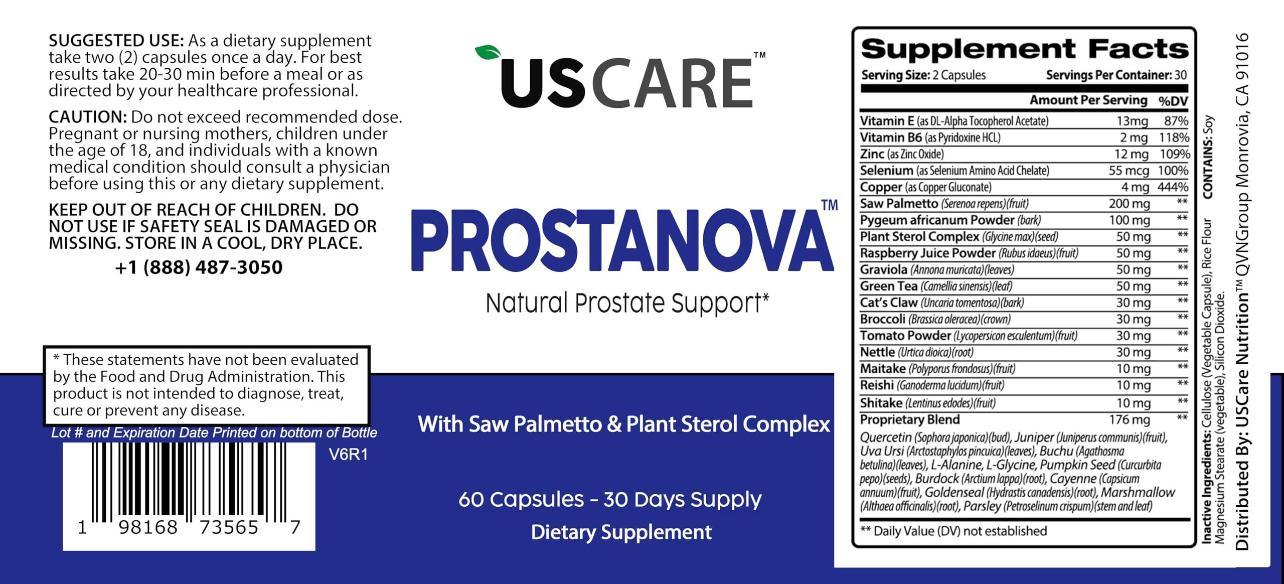 USCare Nutrition USCare Prostanova - Natural Prostate Support