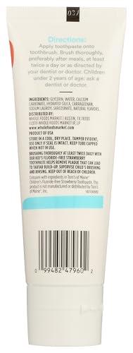 365 by Whole Foods Market 365 by Whole Foods Market, Kid\'s Fluoride-Free Strawberry Toothpaste, 4.2 Ounce