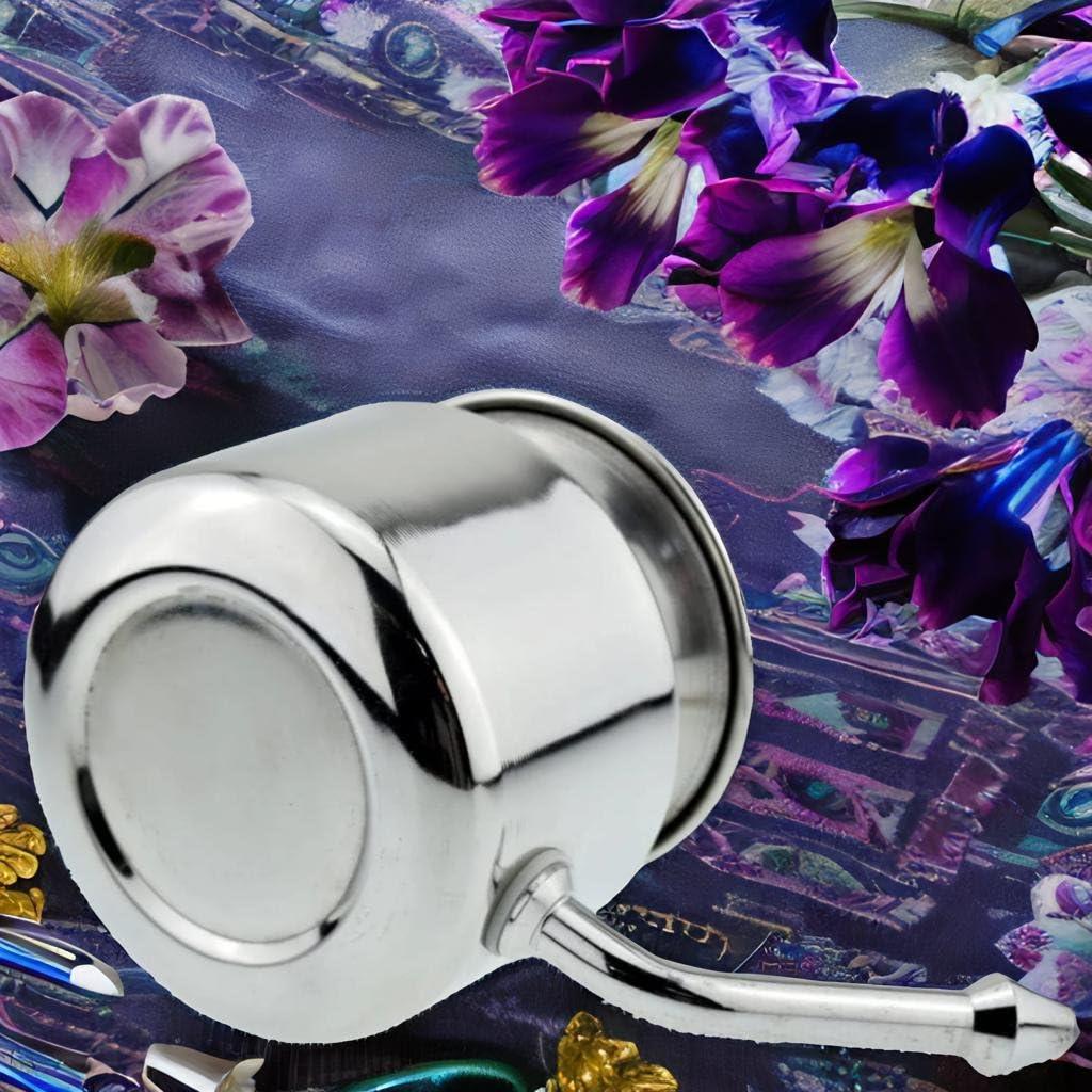 2activelife 2activelife-304 Grade Stainless Steel Ayurvedic Jal Neti Pot for Sinus Congestion and Nasal Cleansing Non-Corrosive Unbreakable Hygienic Smooth Nose Tip Snugly Fits