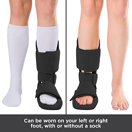 BraceAbility BraceAbility Padded 90 Degree Plantar Fasciitis Boot | Soft Dorsiwedge Night Splint to Stabilize Foot and Ankle, Stretches Plantar Fascia Ligament and Supports Achilles Tendon (Large)