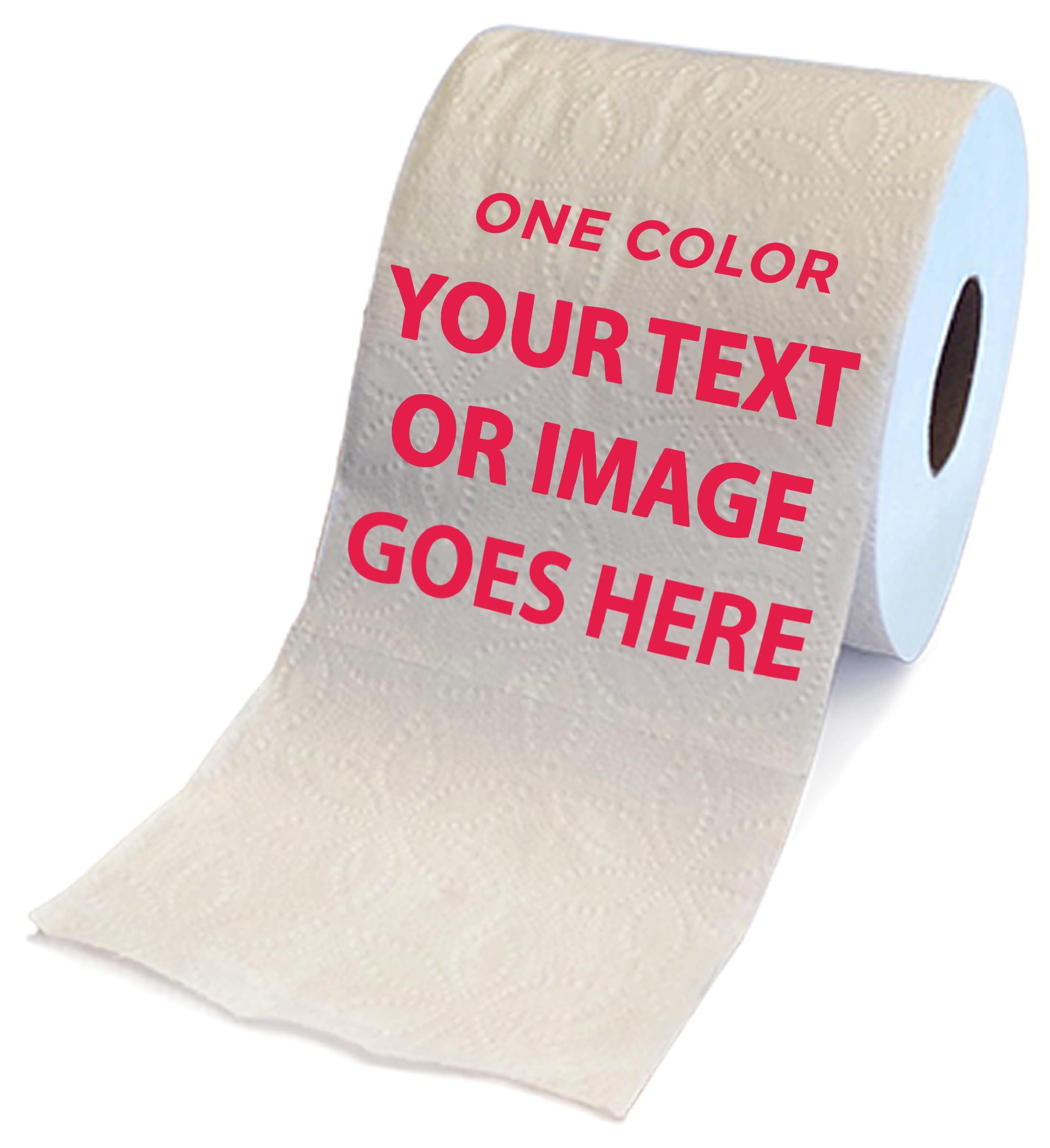 Printed TP Printed TP Custom Personalized Printed Toilet Paper Gag Gift Set - Funny Toilet Paper Roll for Special Event, Prank, Surprise, Novelty Gift, Entire Roll - Customize With Photo, Text, Artwork - 2 Pack