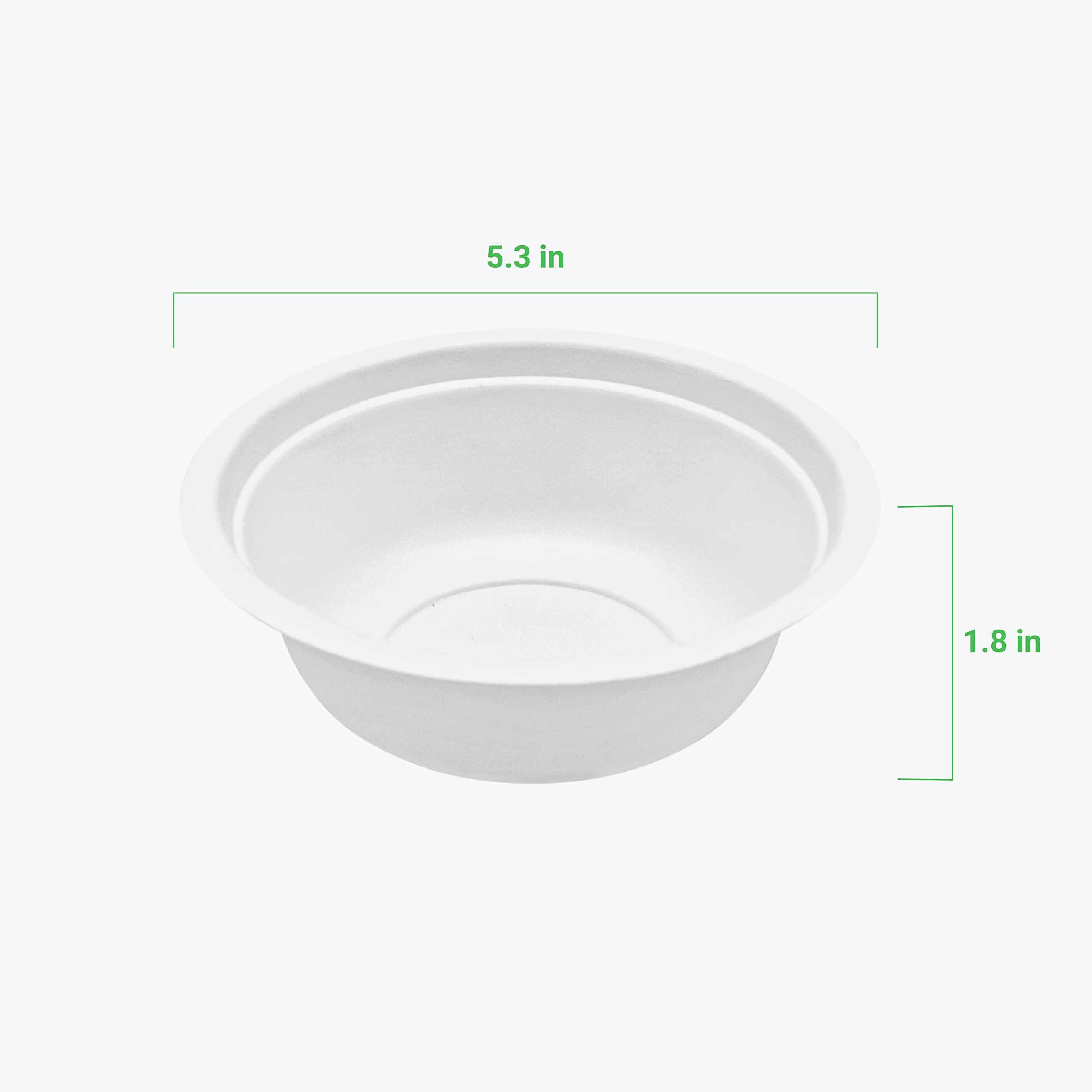 Generic Deep 12 Oz Disposable Bowls | Heavy-Duty, 100% Biodegradable, Oven Safe | Eco-Friendly Plant-Based Sugarcane Bagasse | Compostable Bowls for Parties | Pack of 1200