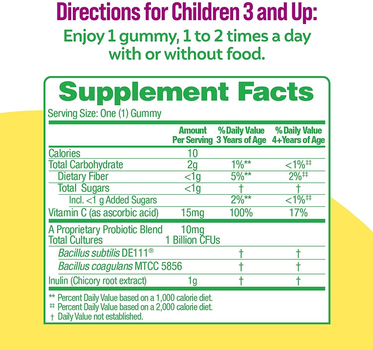 Culturelle Culturelle Kids Probiotic + Fiber Packets 60 Count & Daily Probiotic Gummies 60 Count - Digestive & Immune Health