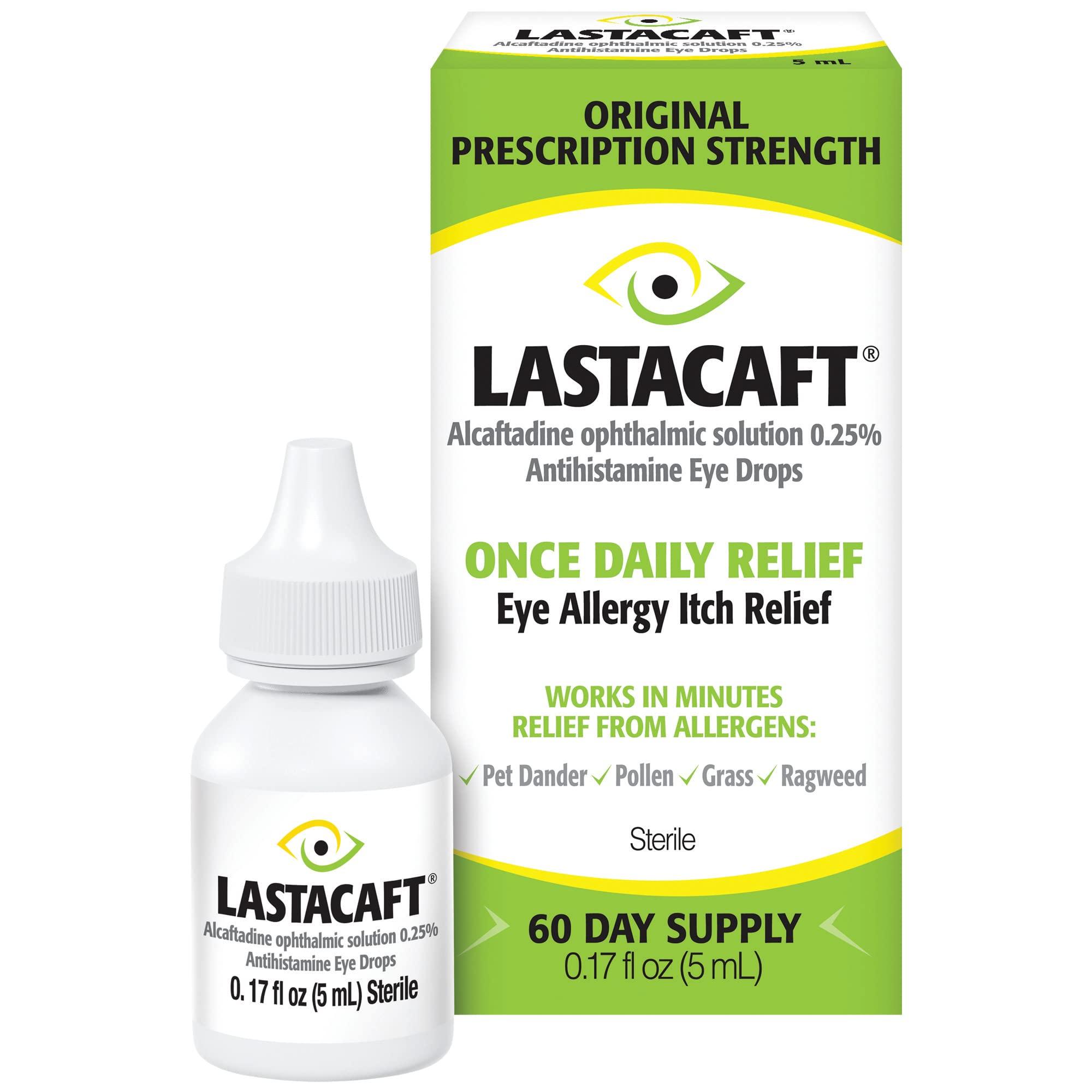 Lastacaft Lastacaft Once Daily Eye Allergy Itch Relief Drops, 60 Day Supply, 0.17 Fl Oz (Pack of 1)
