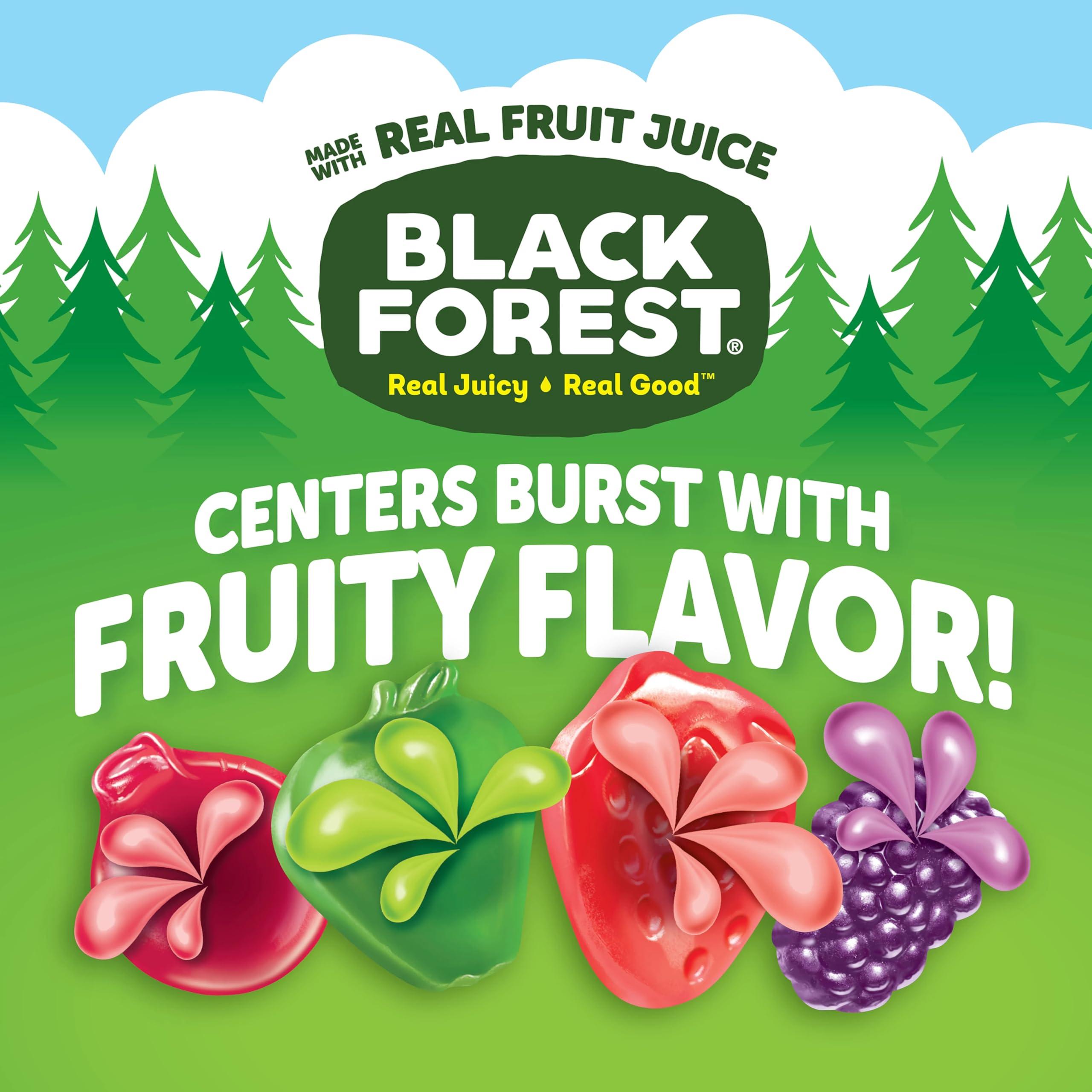 Black Forest Black Forest, Juicy Burst, Fruit Flavored Snacks, Mixed Fruit Flavors, A Juicy Burst of Natural Flavors, Made with Real Fruit Juice, 0.8 oz 40 ct