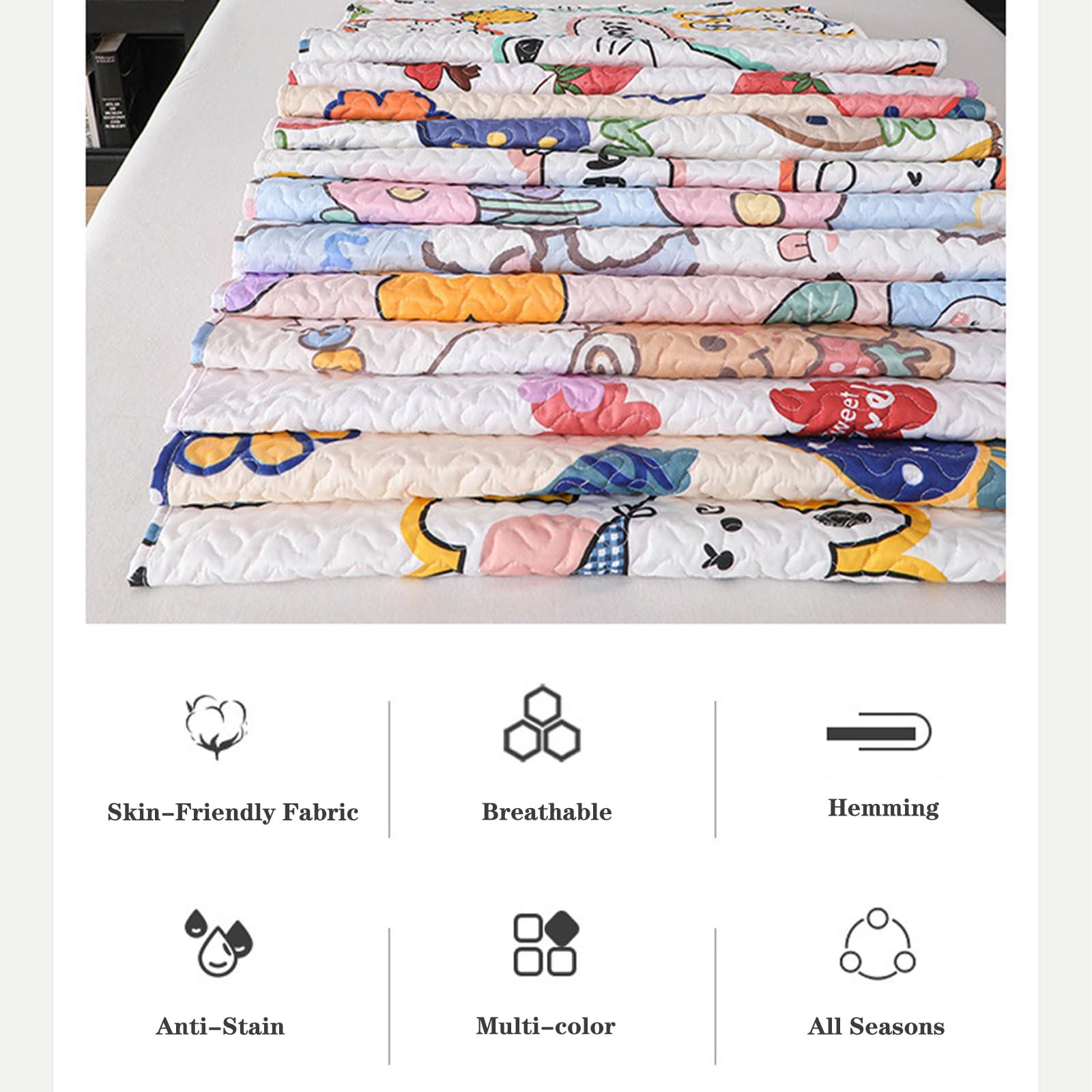 SHEKAKO SHEKAKO Cute Period Pad, Washable Mattress Protector, Reusable Bed Sheet Pads for Incontinence, Bed Underpads Protector for Elderly, Kids, Women, Pets (Waterproof-E, 27.6*39.4inch/70*100cm)