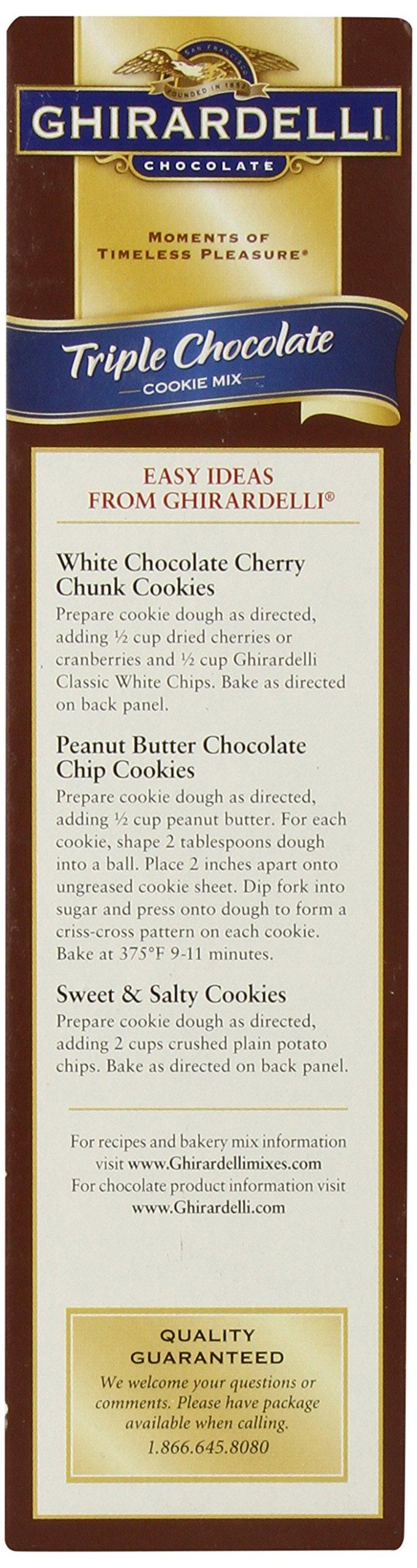 Ghirardelli Ghirardell Chocolate Triple Chocolate Semi Sweet- Milk- Bittersweet Cookie Mix - 52.5 oz