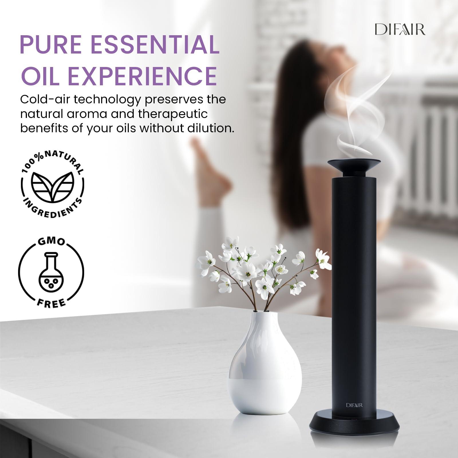 DIFAIR DIFAIR Rechargeable 10,000 mAh Aroma Diffuser - Hotel Collection Diffuser Oil Machine - Scent Diffuser for Home, Hotel, spa - Hotel Scent Diffuser - Perfect for Home Luxury scents