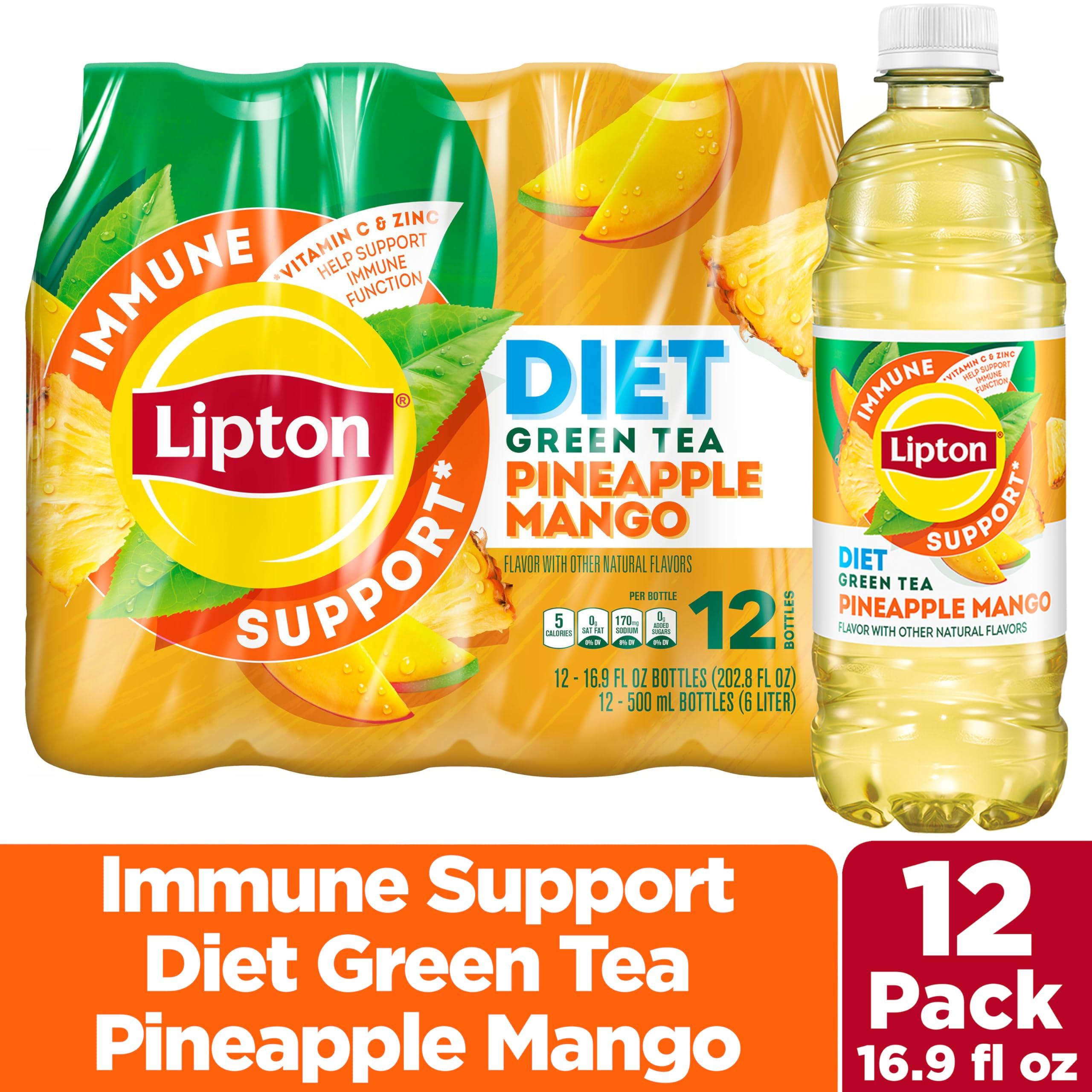 Lipton Lipton Immune Support Diet Pineapple Mango, 16.9 Fl Oz Bottles (Pack of 12)