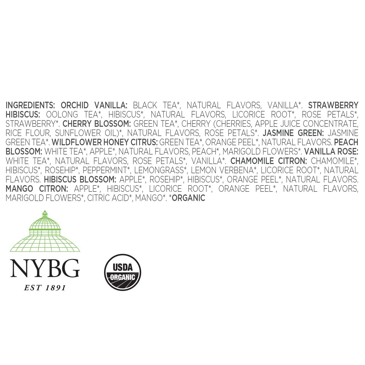 Tea Forte Tea Forte, Jubilee Presentation Sampler Gift Box, Pyramid Infusers With Organic Loose Leaf, Green, Black, White, Herbal Assorted Tea, 1 Count (Pack of 20)