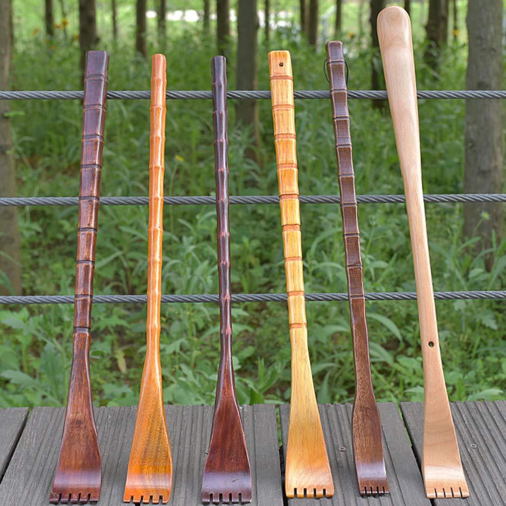 Healifty Wooden Scratcher Pregnancy Shoe Horn Back Scratcher Shoe Horn Back Relaxing Scratcher Back Scratchers for Adults Extendable Body Shoes Lifter Bamboo Massage Wood Tools