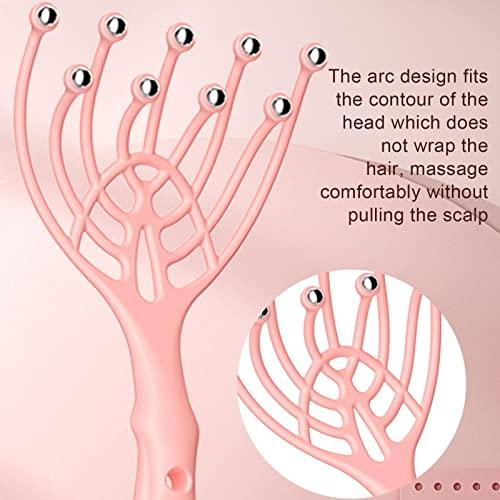 XGZ XGZ Scalp Massager, Head Massager Scalp Stress Relax,Protable Hand Held SPA Head Massager,Nine Claws Head Massager Steel Ball Scalp Roller