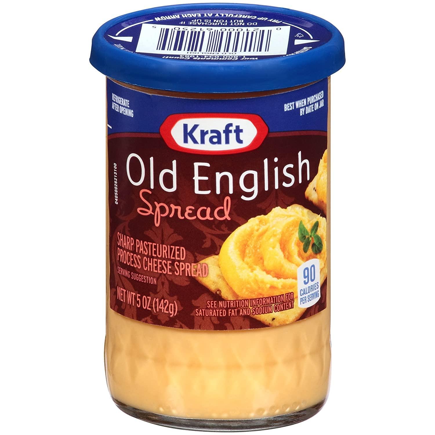 Kraft Old English, Sharp Cheddar Cheese Spread, 5 oz (3 Jar)