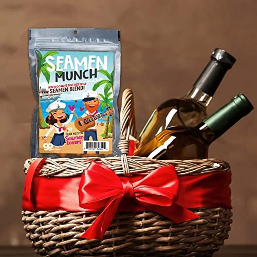 Gears Out Seamen Munch Spicy Trail Mix - Funny sea captain and ship design - Edible gifts for women - Spicy mix, Made in the USA