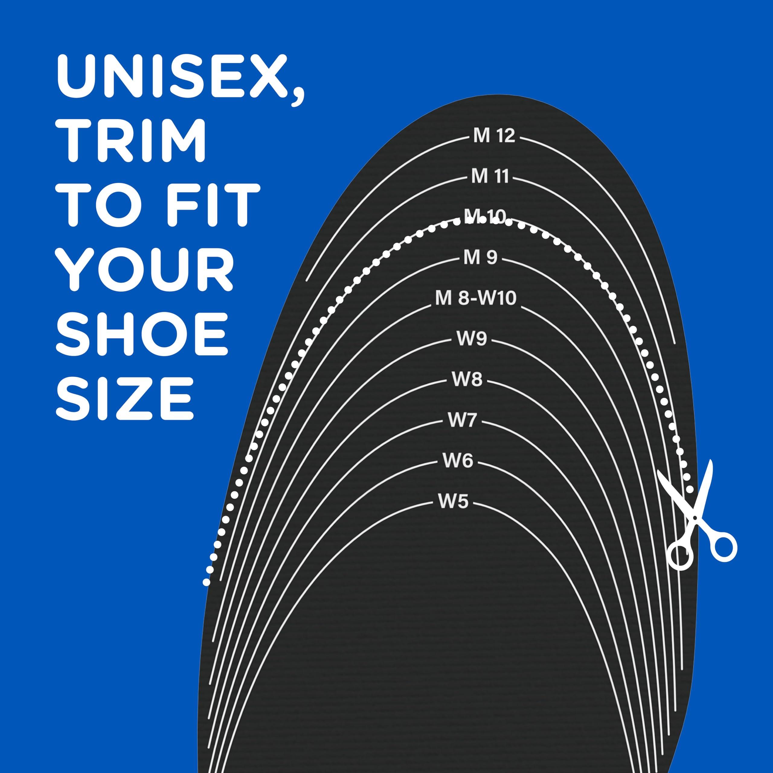 Dr. Scholl\'s Dr. Scholl\'s Cushy Comfort with Memory Foam Insoles, Full-foot Responsive Cushioning, Relieves Pressure, Slim Design, Trim Inserts to Fit Shoes, Unisex, Men\'s Shoe Size 7-13 Women\'s 5-10, 1 Pair