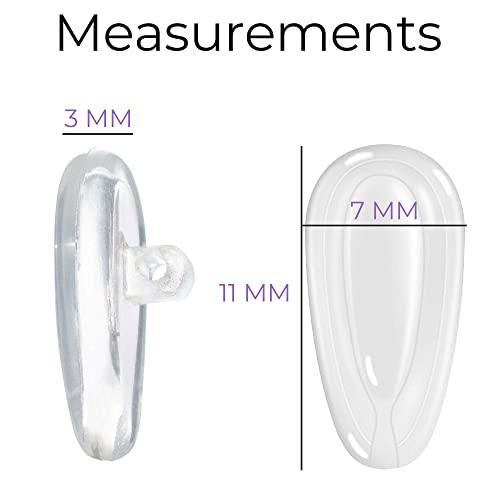 GMS GMS Optical 11mm Air Bag Screw-in Silicone Nose Pads for Glasses, Sunglasses, and Eye Wear - 5 Pair
