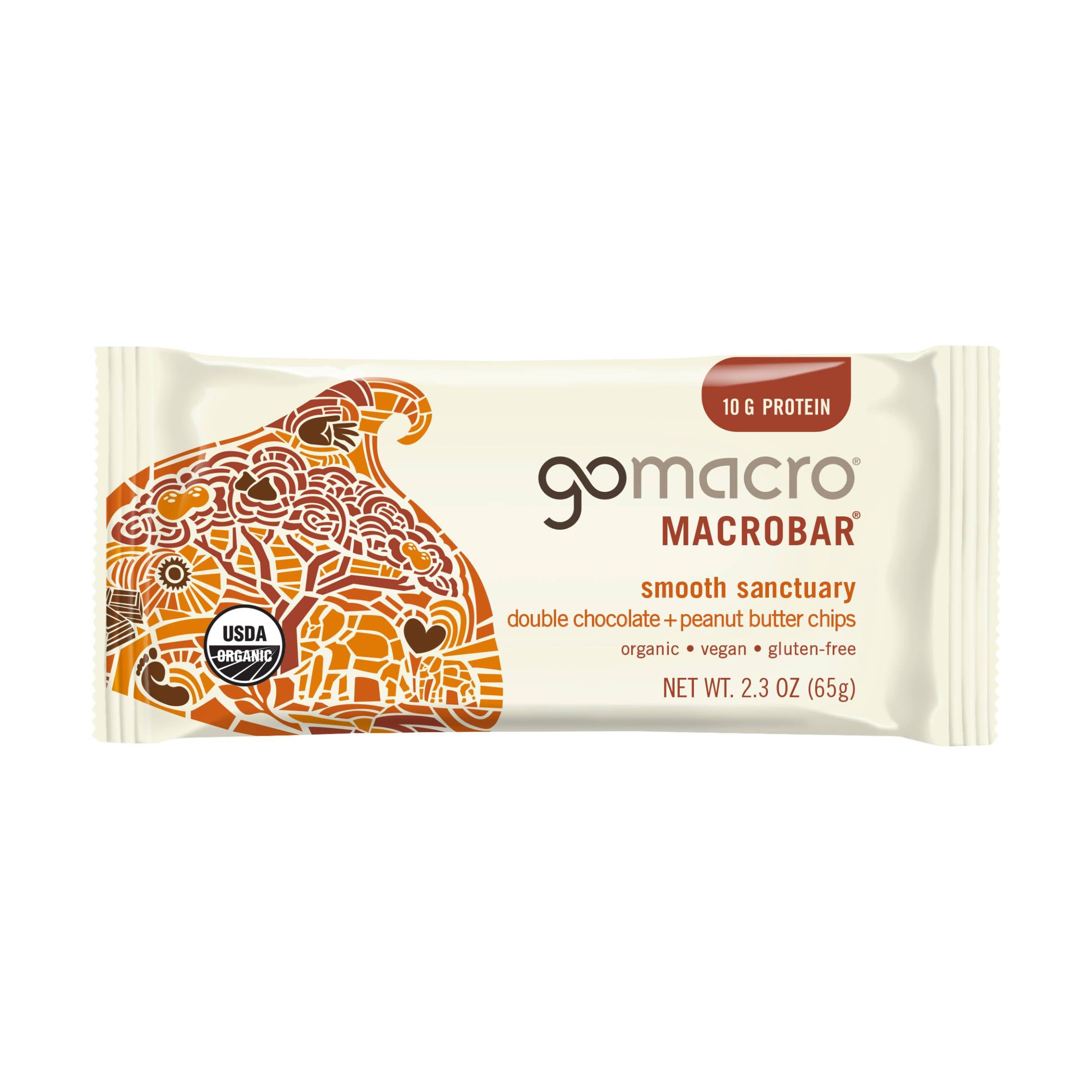 GoMacro GoMacro Macrobar, Double Chocolate Peanut Butter Chips, 2.3 Ounce