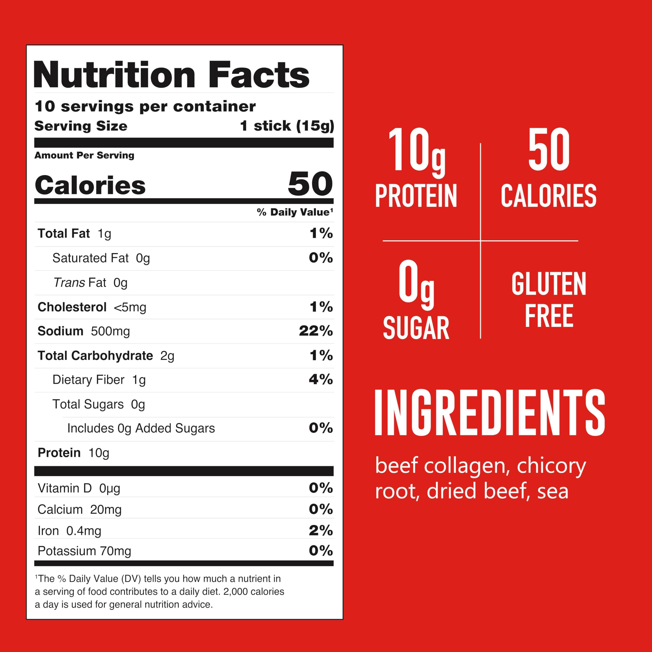 LONOLIFE LonoLife Beef Bone Broth Powder Mix | Grass-Fed, 10g Protein | Collagen-Rich, Keto & Paleo Friendly | Natural Ingredients | 10 Portable Stick Pack Servings