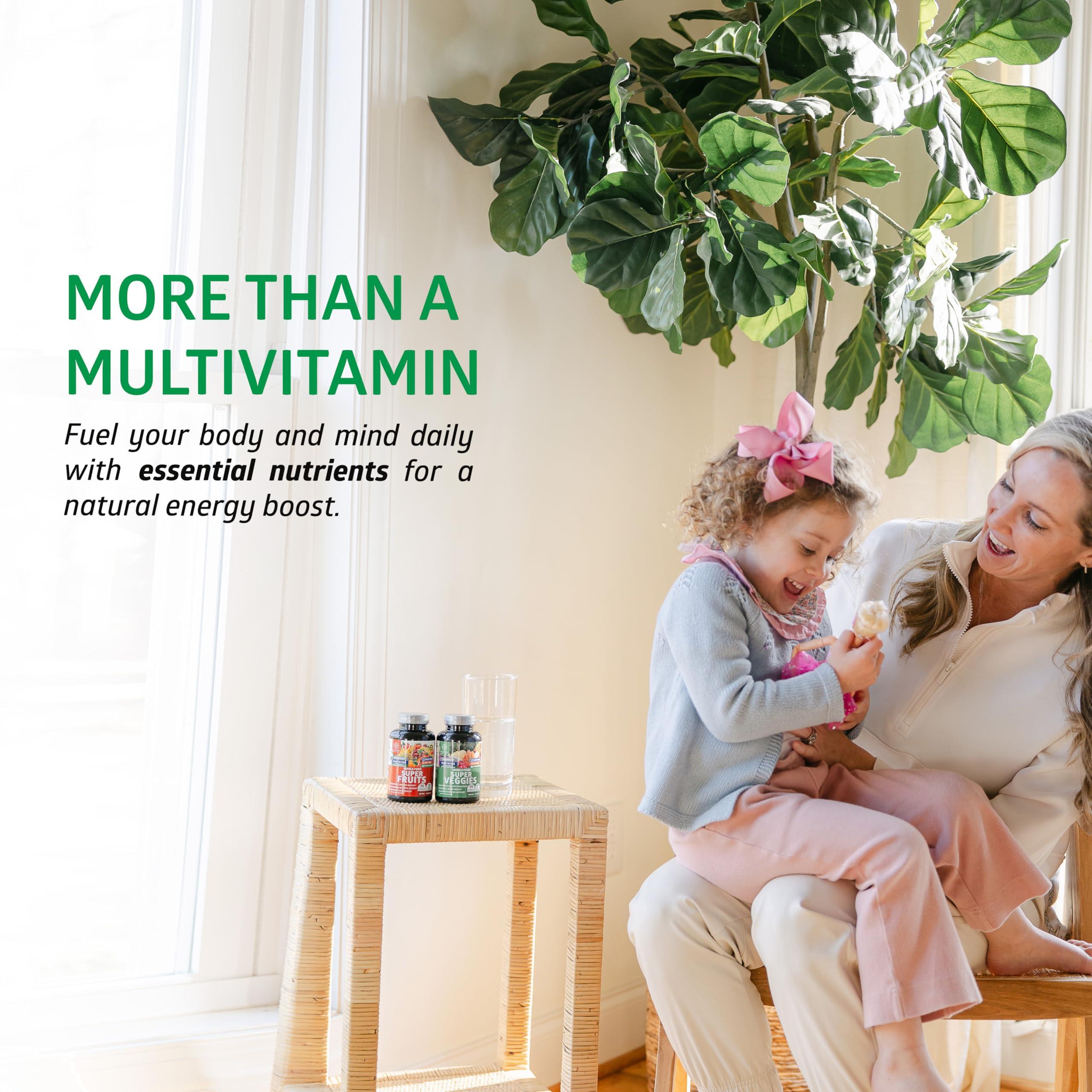 Number One Nutrition N1N Premium Super Fruits & Veggies Supplement, 180 Caps, Whole Food & Natural Superfood for Women, Men & Kids - Packed with Aloe Vera, Vitamins & Minerals