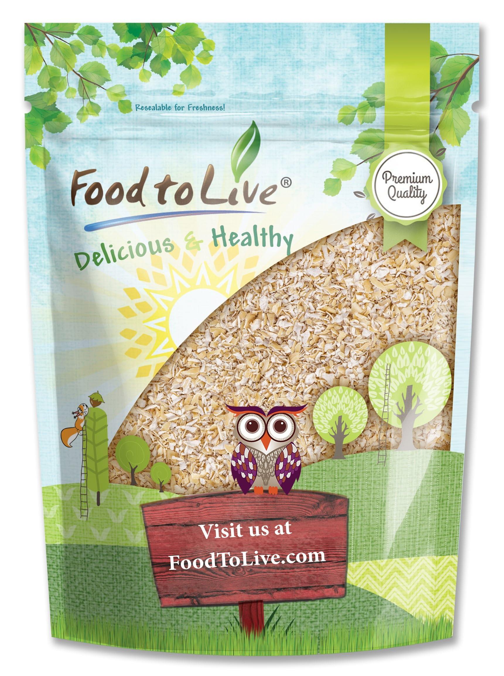 Food to Live Food to Live Oat Bran, 4 Pounds A Nutritional Powerhouse High Fiber Hot Cereal, Milled from High Protein Oats. Raw, Unprocessed, Vegan, Kosher, Bulk. Good for Dukan Diet