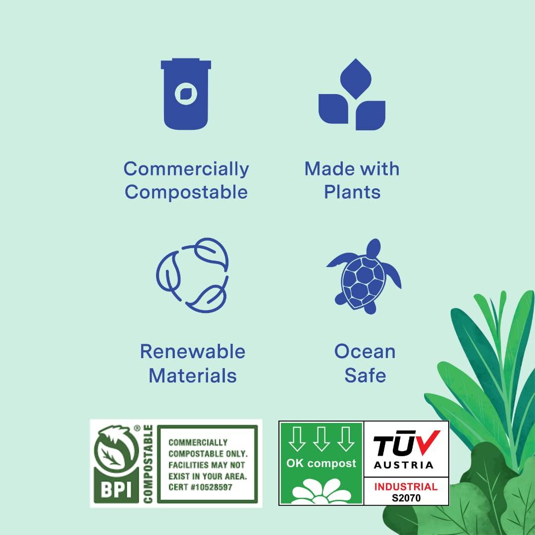 Repurpose Compostables Repurpose Compostable Straws, 50 Count, Made from Plants, Disposable, Environment Friendly Straws, 1 Pack