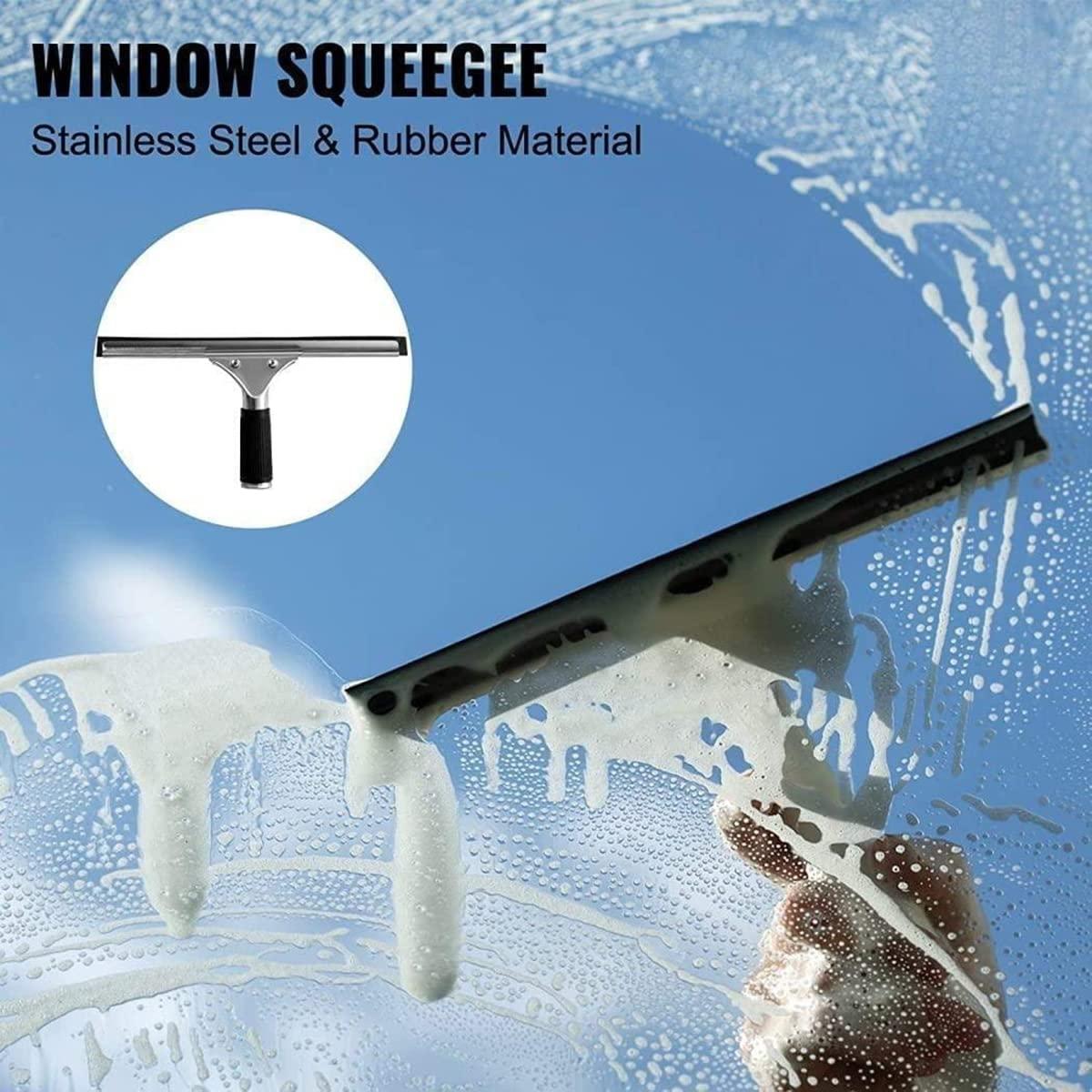 WWTSMYXGS 3.6-10.8M Window Cleaning Pole,Water Fed Telescopic Brush,Window Cleaner Kit with Squeegee,Extendable Solar Panel Washing Equipment Cleaning Conservatory Roof Extendable Cleaner (5.4M)