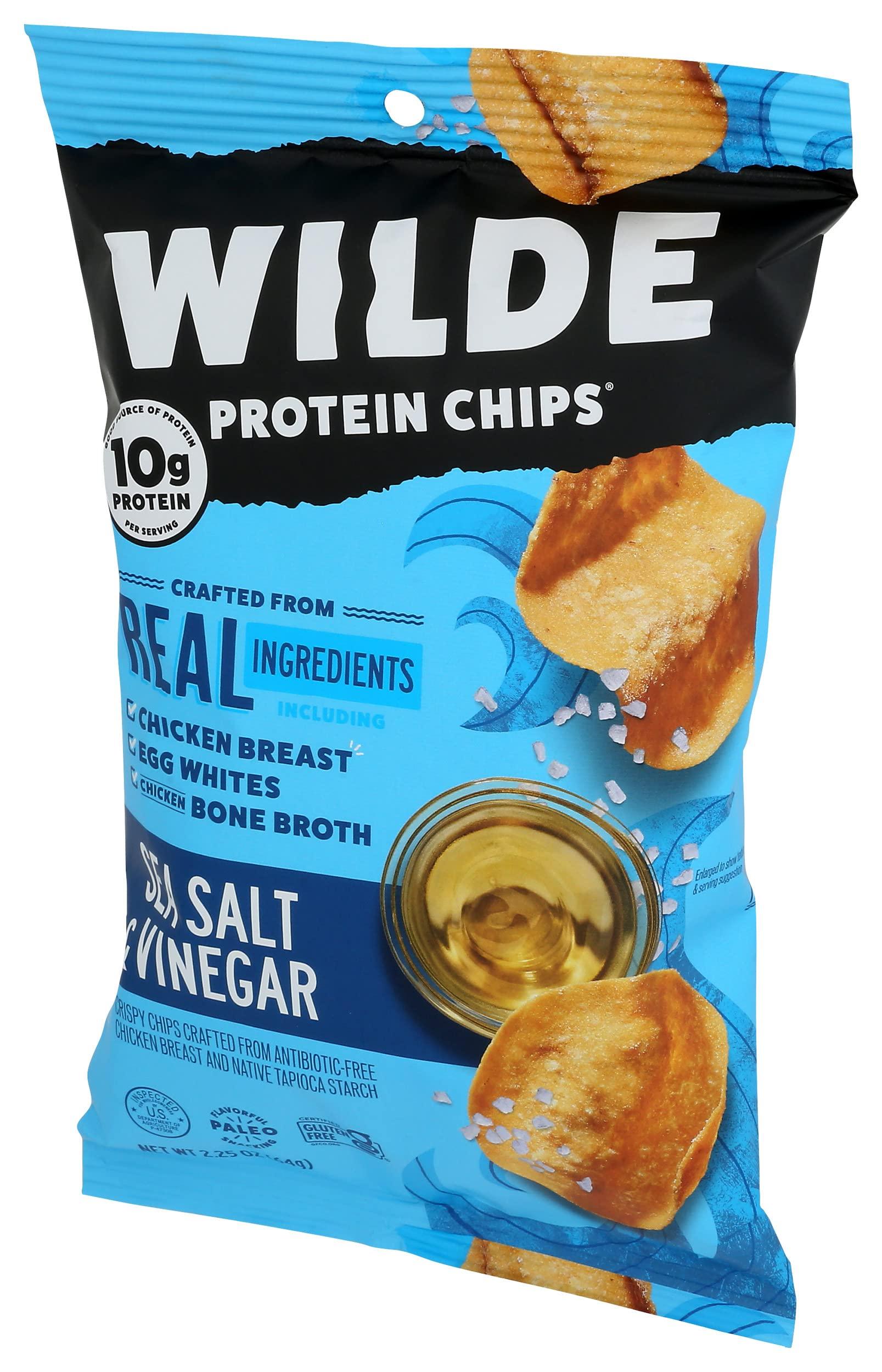 Wilde Chips Wilde Brands Sea Salt Vinegar Chicken Chips, 2.25 Oz (Pack of 2)