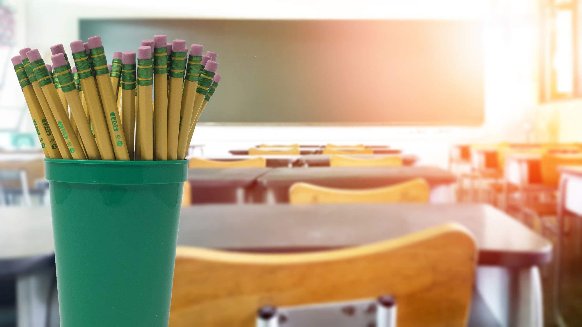 Rolling Sands Rolling Sands 16 Oz Reusable Plastic Stadium Cups, Bulk 50 Pk, USA Made, BPA-Free Dishwasher Safe Plastic Tumblers, Lime Green