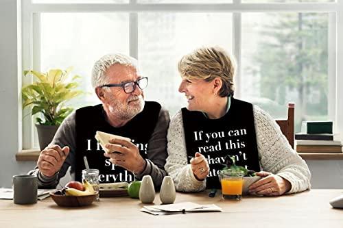 Wentur Funny Adult Bibs for Men Washable Reusable - Waterproof Adult Bibs for Eating with Crumb Catcher - Adjustable Dining Clothing Protectors for Adults Seniors Elderly (1 Pack)
