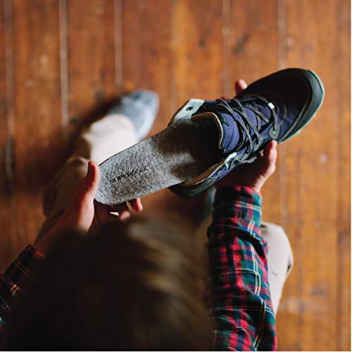 Superfeet Superfeet merinoGREY, Wool Comfort and Warmth Maximum Support Winter Shoe Insoles, Unisex, Grey, Medium/D: 8.5-10 Wmns/7.5-9 Mens