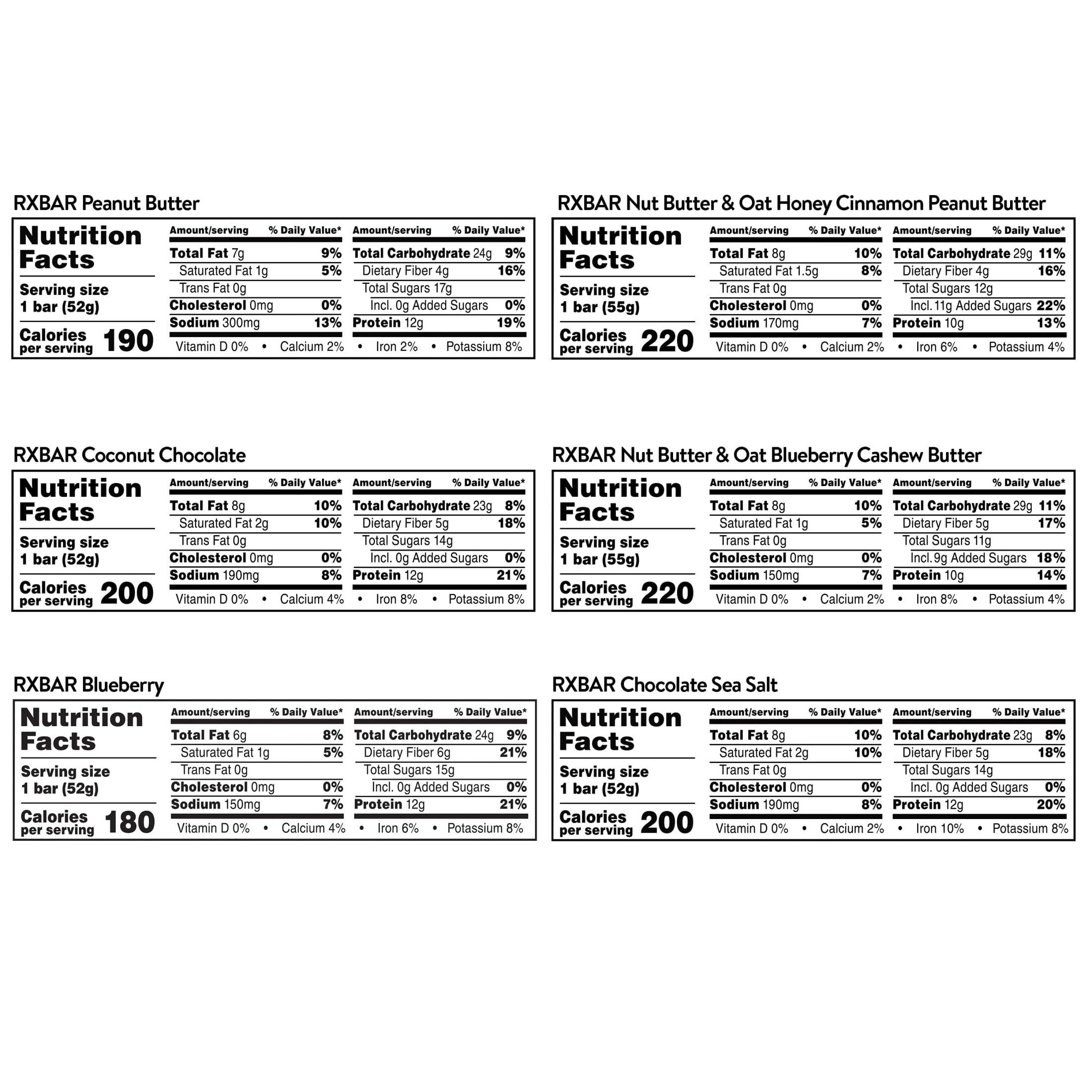 RXBAR RXBAR Protein Bars, Protein Snacks, Snack Bars, Variety Pack (12 Bars)