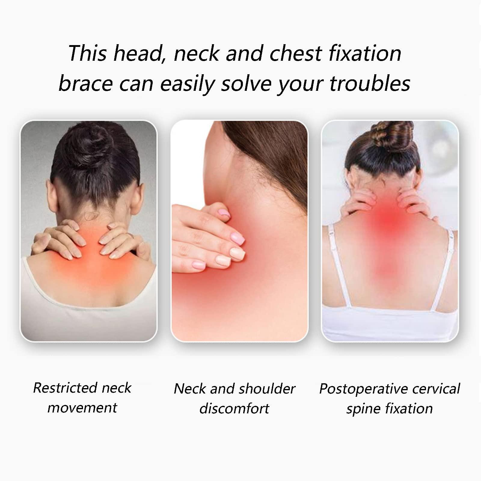 WJYLM Orthotic Cervical Thoracic Halo Brace, Adjustable Head and Neck Chest Orthoses, U Traction Neck Brace, for Cervical Collar Fixed Traction Braces