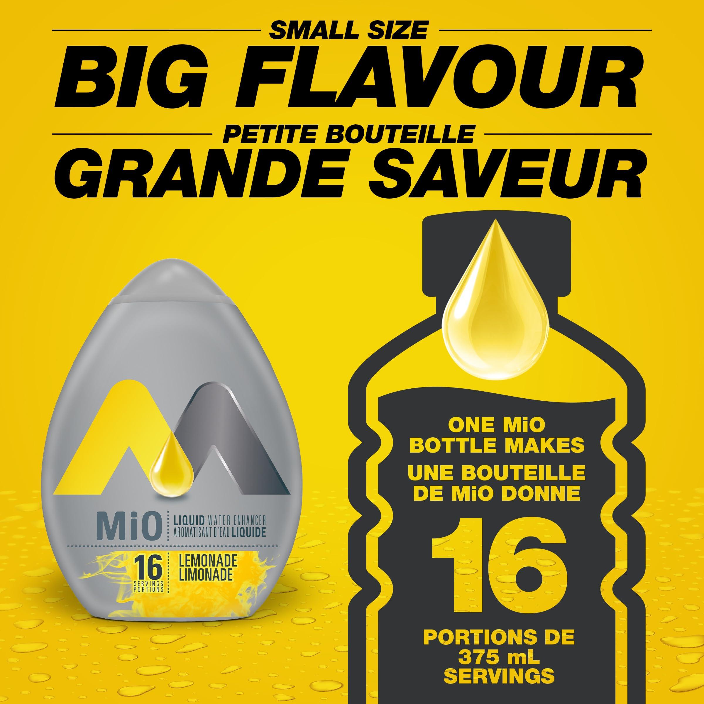 Mio MIO Liquid Water Enhancer - Lemonade, 12ct, 48ml Each (Imported from Canada)