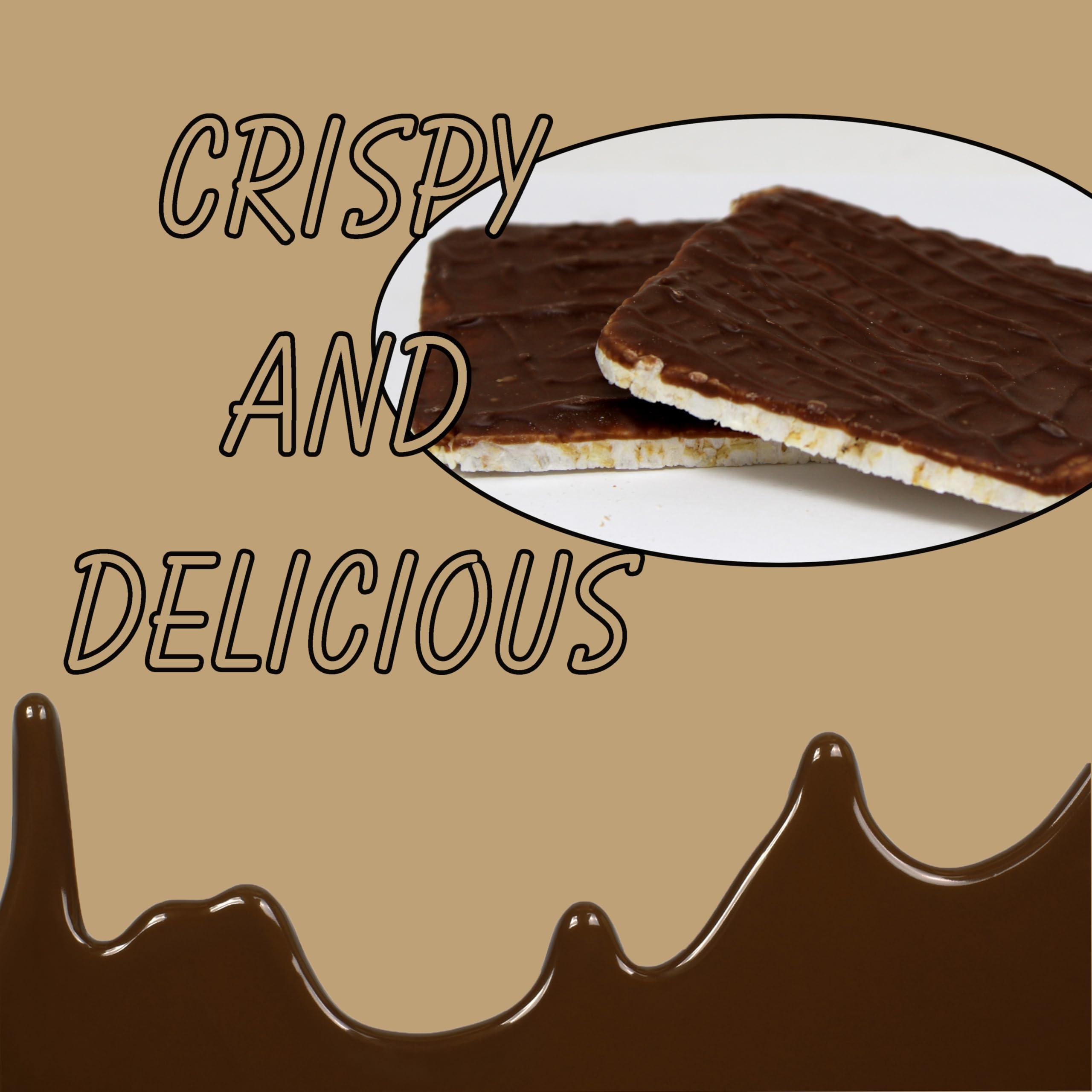 SNACKTERY Dark Chocolate Rice Cakes - Chocolate Coated Rice Cake Snacks - Whole Grain Dairy Free Gluten Free Rice Cakes - Healthy Low Calorie Snacks - Kosher - 3 Pack - 6 Cakes Per Pack - 18 Total