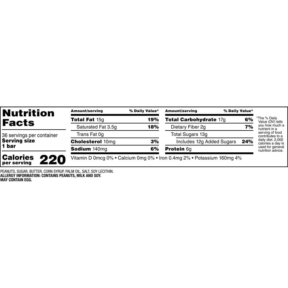 Munch MUNCH Peanut Bar Singles Size 1.42-Ounce Bar 36-Count Box