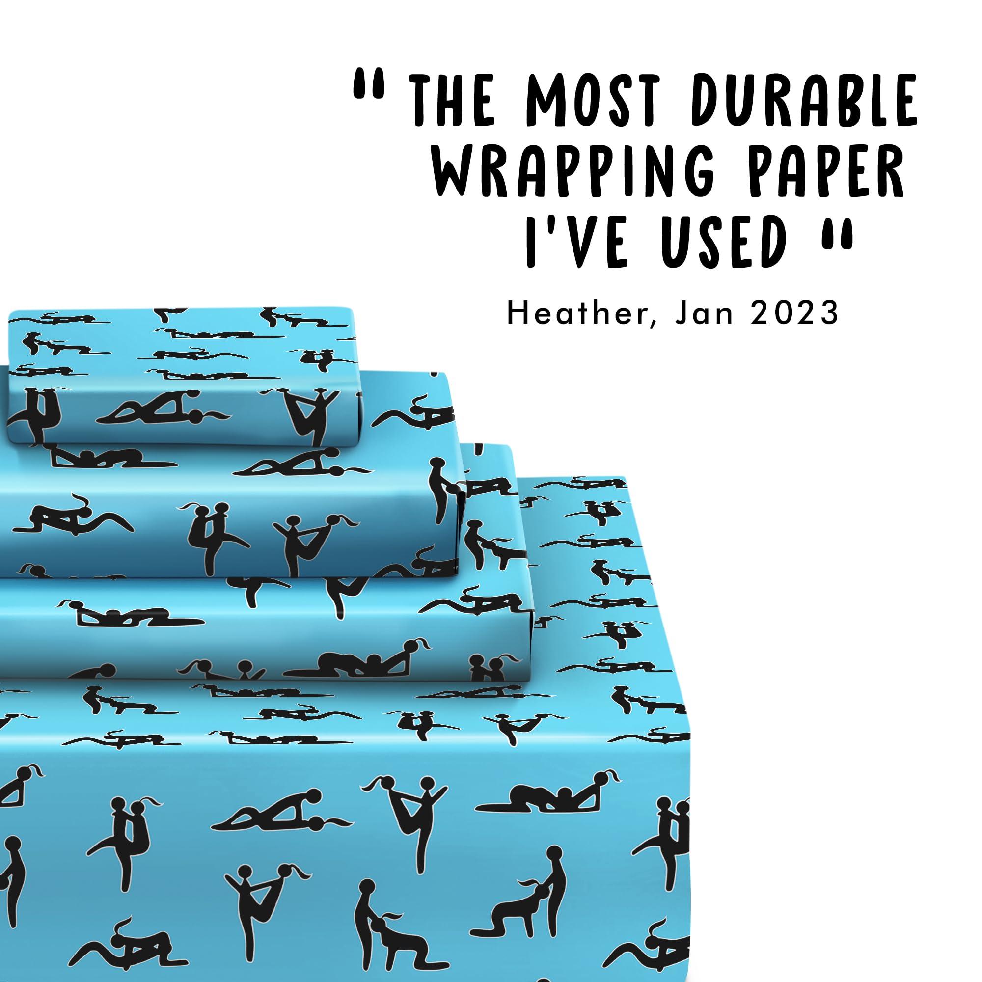 CENTRAL 23 Anniversary Wrapping Paper - Funny Rude Gift Wrap For Wife Husband Partner - Bridal Shower Wrapping Paper For Women - Funny Christmas Wrapping Paper - Valentines Wrapping Paper - Comes With Stickers