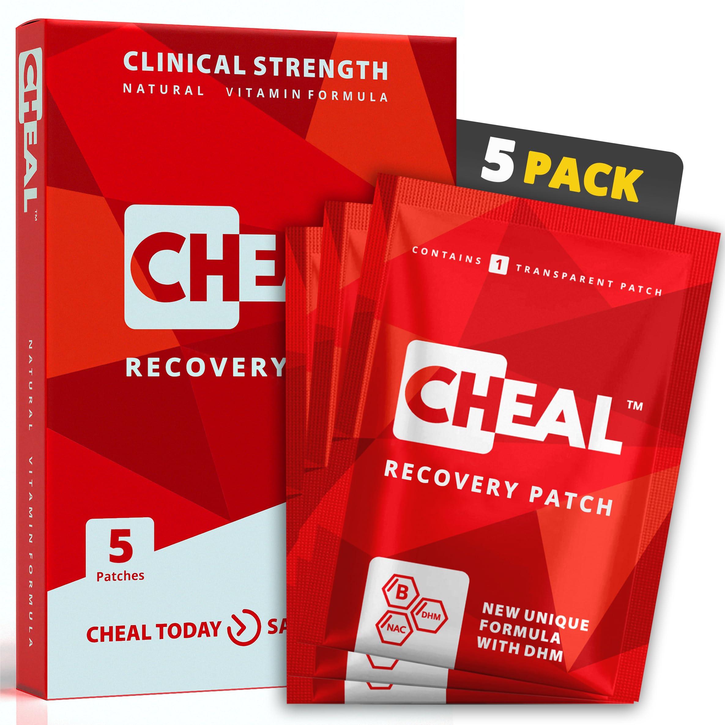 CHEAL Recovery Patch 5 Pack - Natural Replenishing Formula for Better Mornings | Before Drinking Use