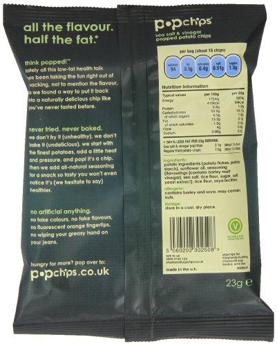GroceryLand Popchips Sea Salt and Vinegar Potato Chips 23 g (Pack of 24)