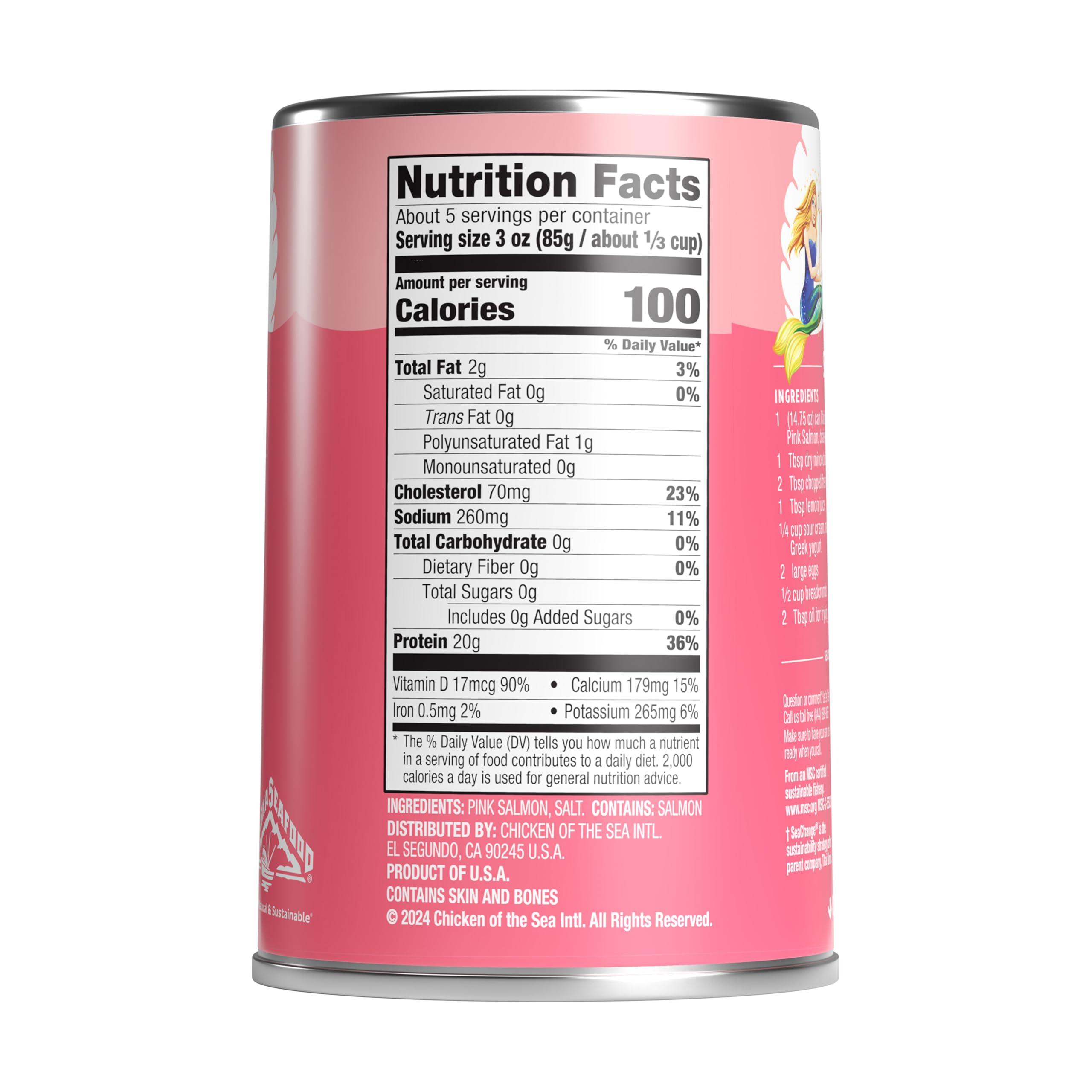 Chicken of the Sea Chicken of the Sea Alaskan Pink Salmon, 14.75 Ounce Can (Pack of 1), Wild Caught Canned Salmon, Traditional Style