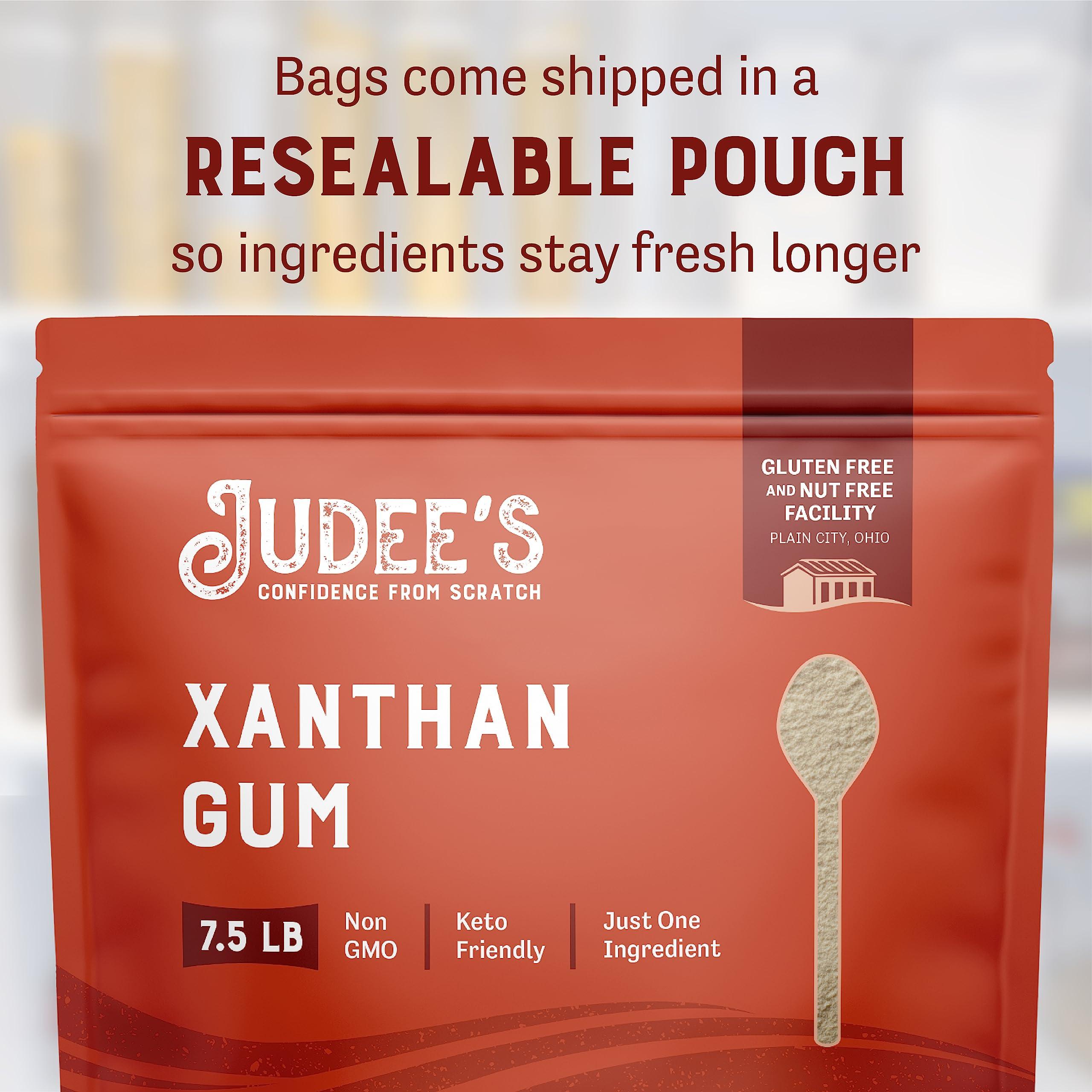 Judee's Gluten Free Judee\'s Xanthan Gum - 7.5 lb Bulk - Baking Supplies - Delicious and 100% Gluten-Free - Great for Keto Syrups, Soups, and Sauces - Enhances Texture and Thickens Dough and Baked Goods