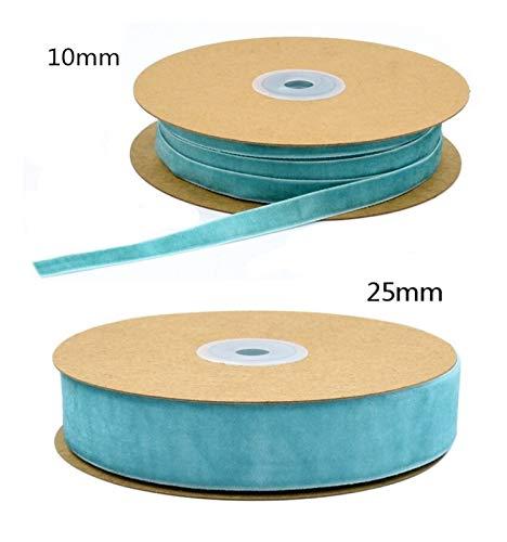 AGHH Satin Ribbon Christmas Ribbon 10mm/25mm Velvet Ribbon Wedding Party Birthday Decorations Home Handmade Gift Wrapping Hair Bowknot DIY Christmas Ribbons for Craft for Wedding, Gift Wrapping, Bow Making