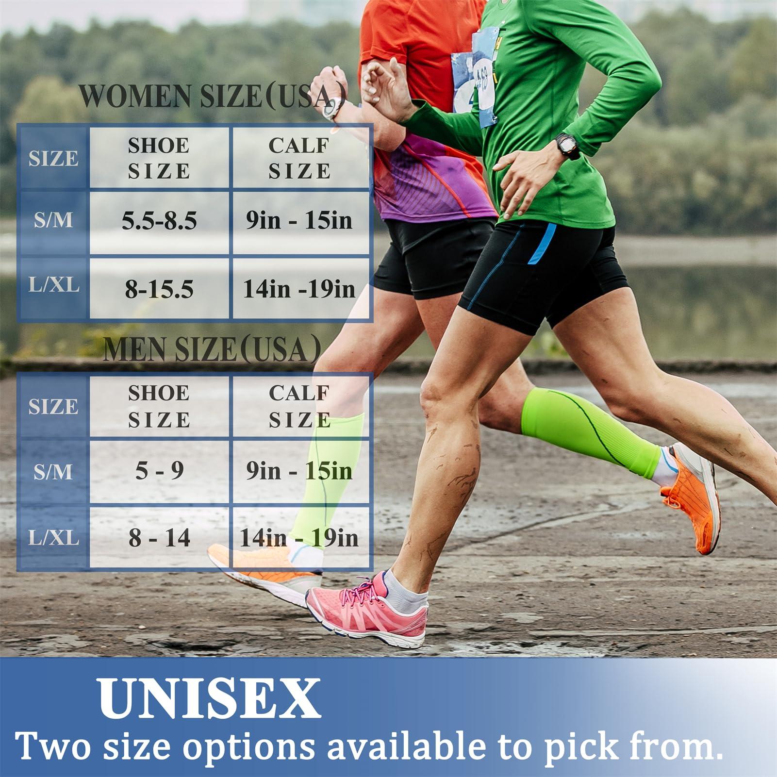 CHARMKING CHARMKING Compression Socks for Women & Men Circulation 8 Pairs 15-20 mmHg is BEST Graduated for Nurses, Support, Athletics, Cycling, Running, Flight Travel, Pregnancy Boost Performance(Multi 46,L/XL)
