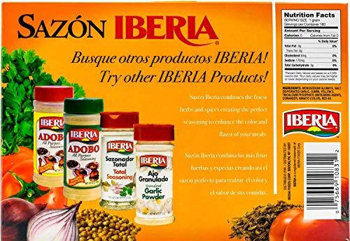 Iberia Sazon Iberia Jumbo Pack with Coriander and Achiote 6.34 Oz 36 Packs